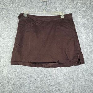 Lady Hagen Women's Size 14 Brown, Side Slits, Golf Skort w/Pockets Brown